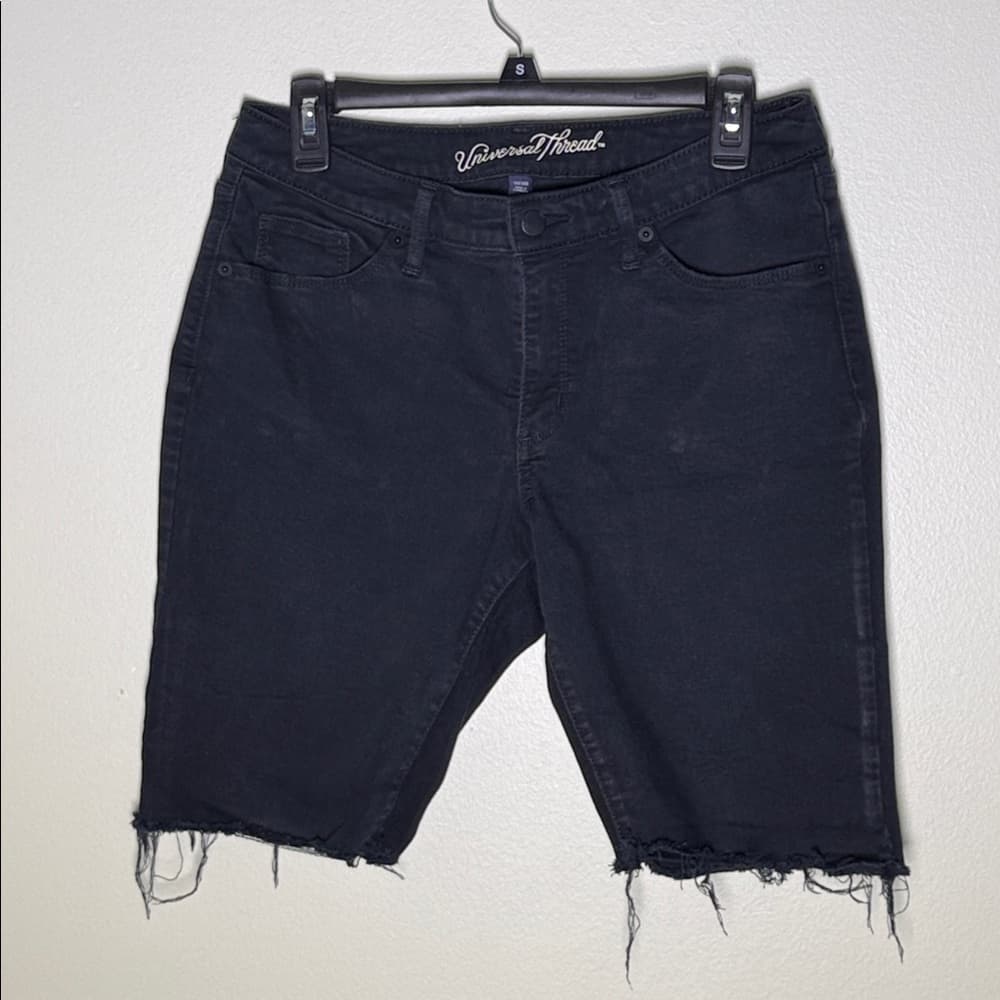Black jean shorts - Thumbnail 4