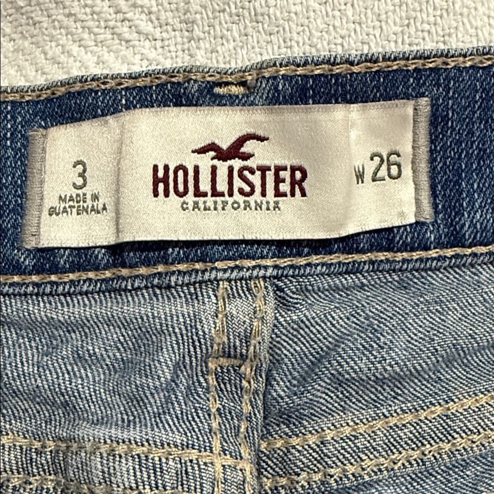 Hollister Distressed Denim Shorts - Size 3 (Juniors) - Thumbnail 6