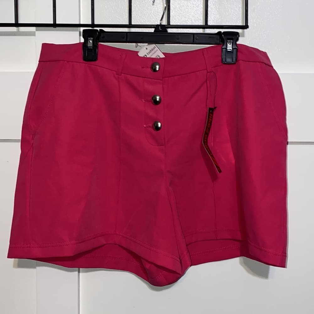 Pink casual dress shorts - Thumbnail 4