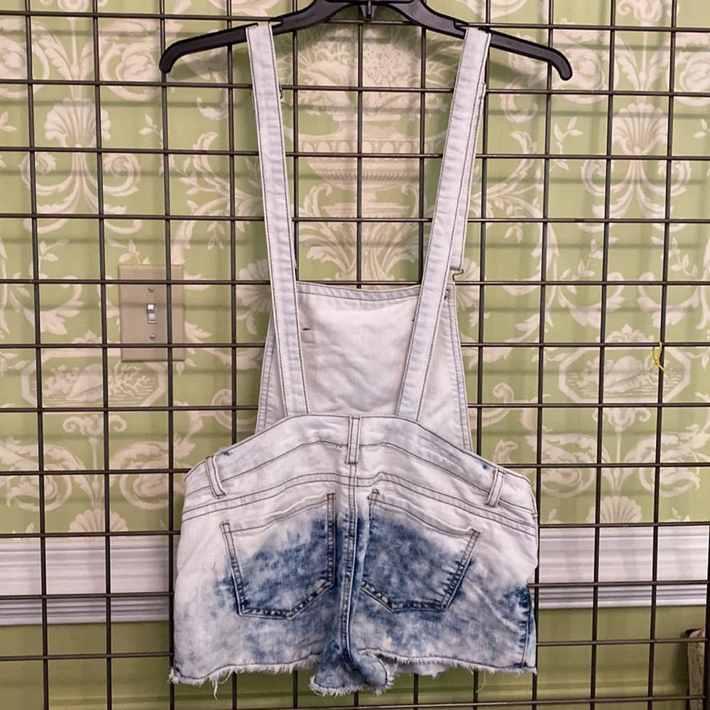 Faded jean overalls - Thumbnail 3