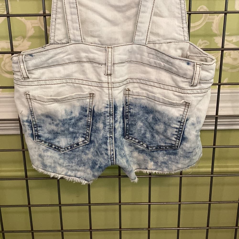 Faded jean overalls - Thumbnail 4