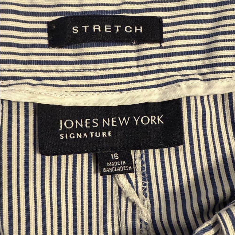 Jones New York Striped Pencil Skirt - Size 16 - Thumbnail 4