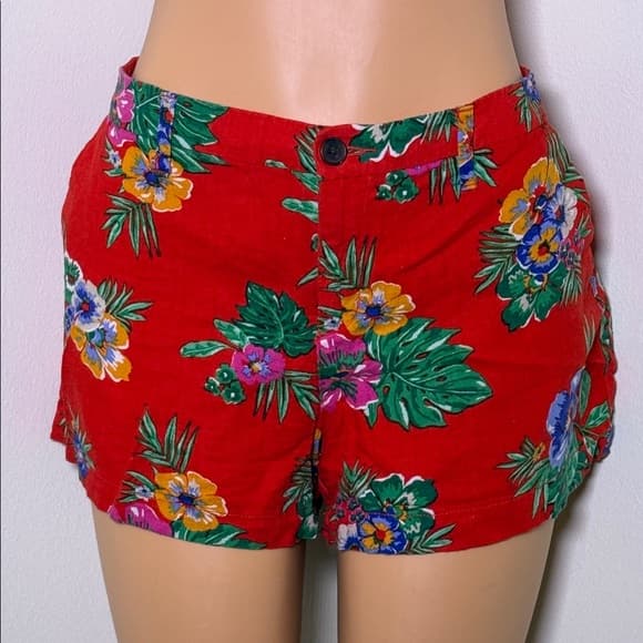 Old Navy Floral Tropical Shorts – Size 12 - Waist 17.5" - Thumbnail 5