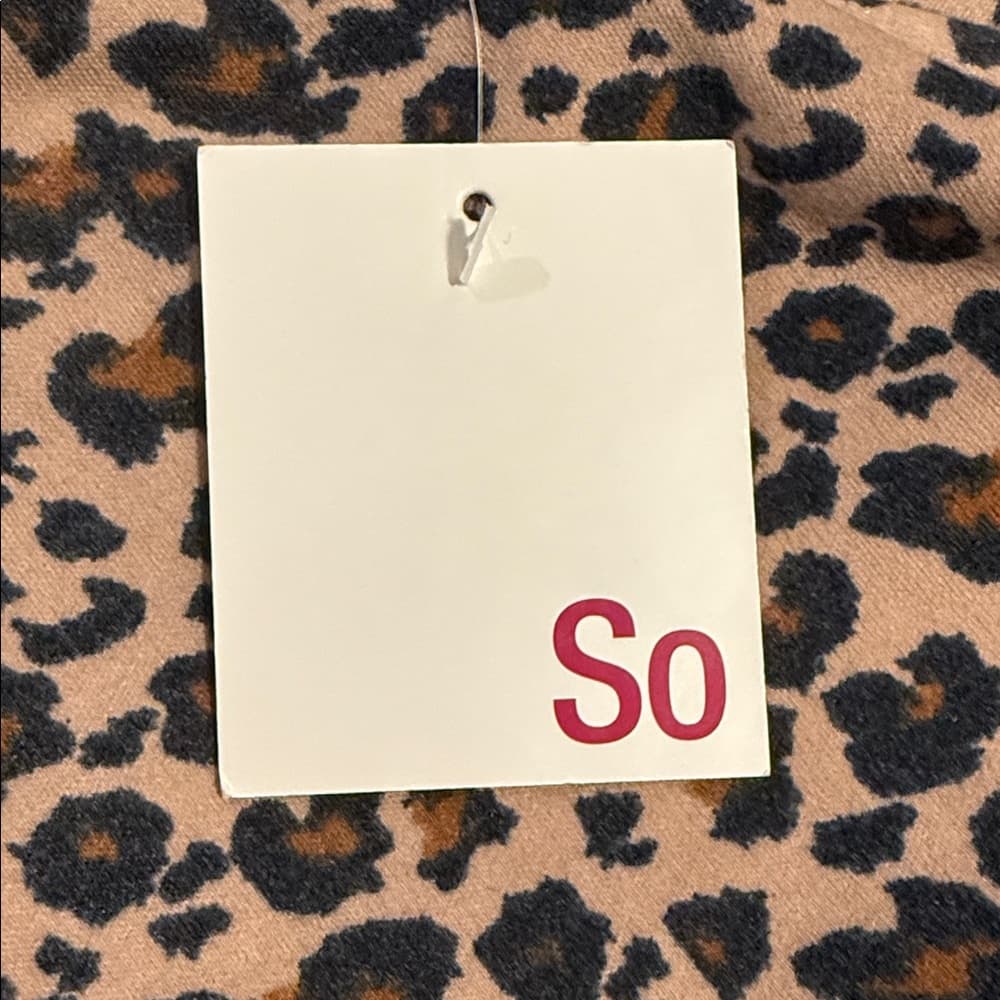 SO Leopard Print Skirt with Zipper Detail - Size Medium - Thumbnail 4