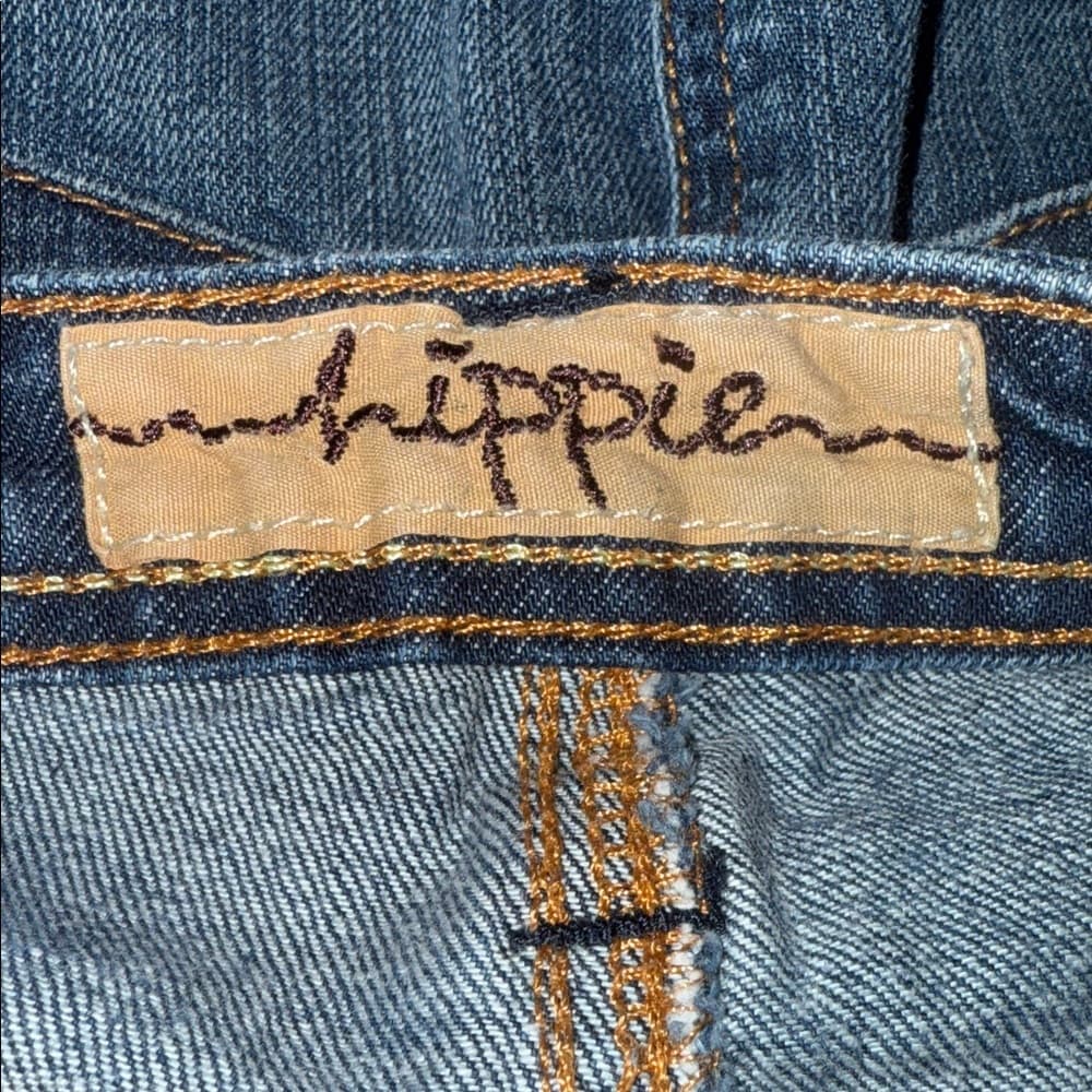 Hippie Distressed Denim Mini Skirt – Size 26 - Thumbnail 7