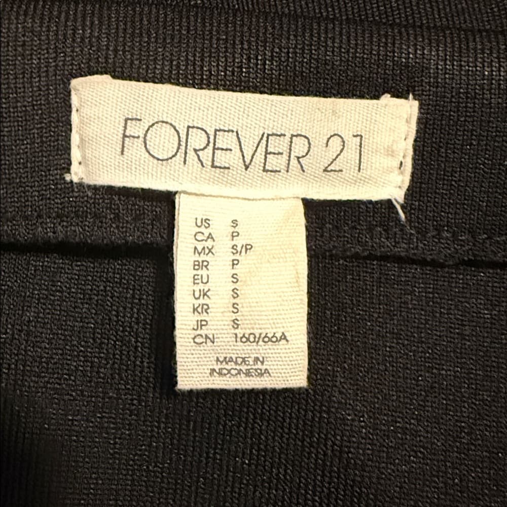 Forever 21 Black Bodycon Midi Pencil Skirt - Size Small - Thumbnail 2