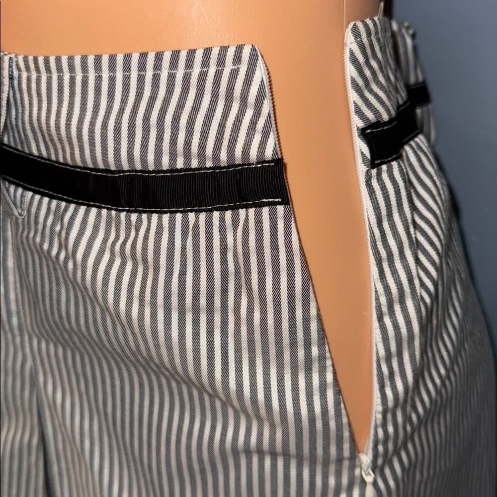 Sara Jessica Milan Striped Fit & Flare Skirt - Size Large - Thumbnail 2