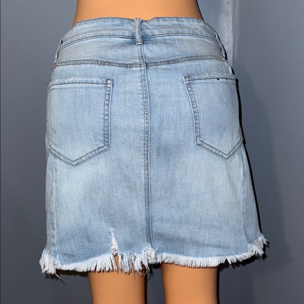 Lux Essential Denim Skirt - Size Large - Thumbnail 3