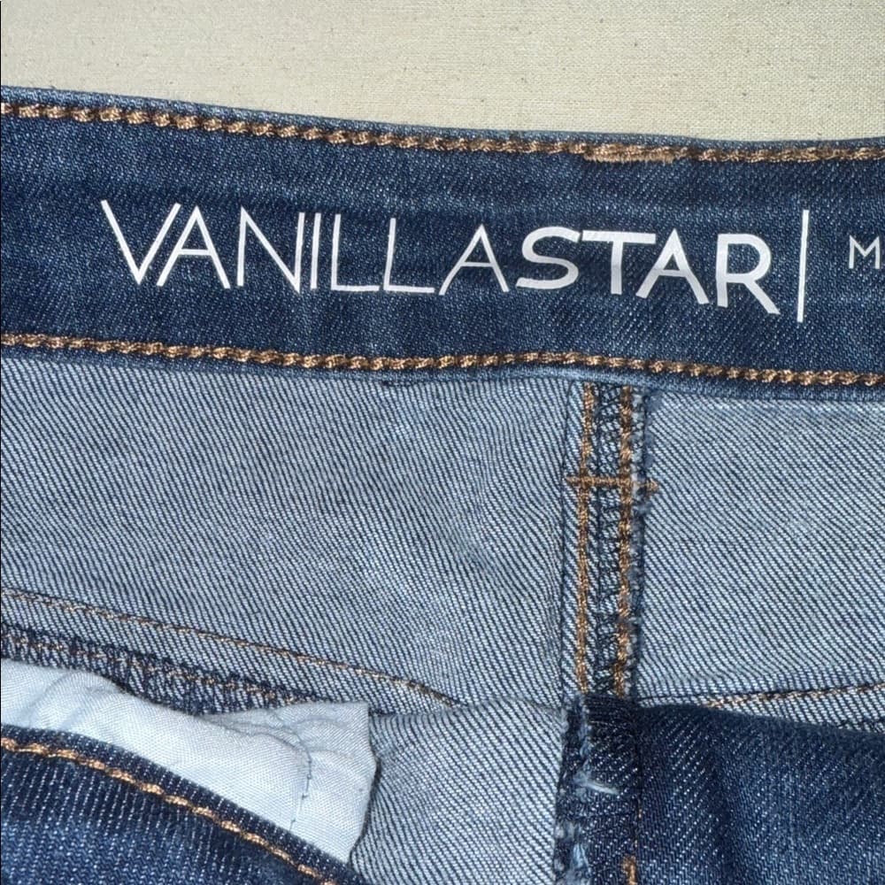 Vanilla Star Distressed Denim Mini Skirt – Size 0 - Thumbnail 4