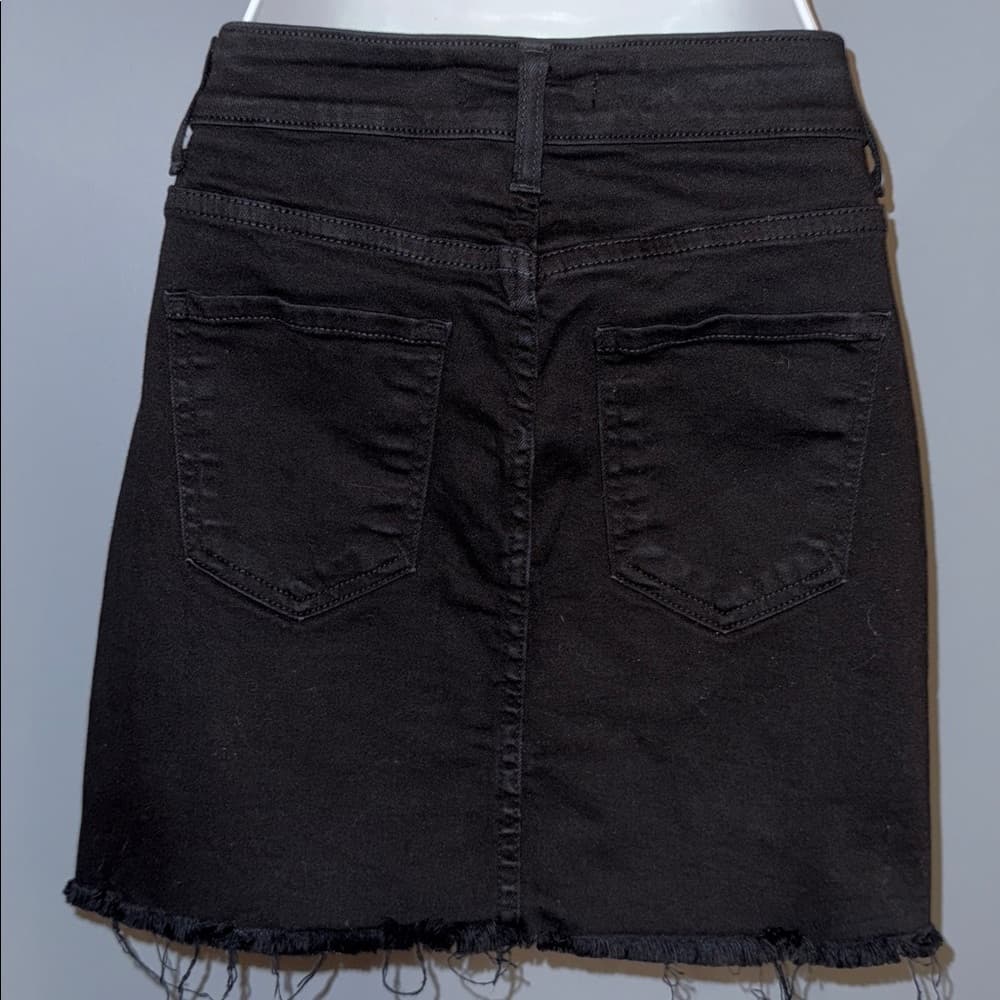 Chic O2Denim Black Mini Skirt - Size Small - Thumbnail 2