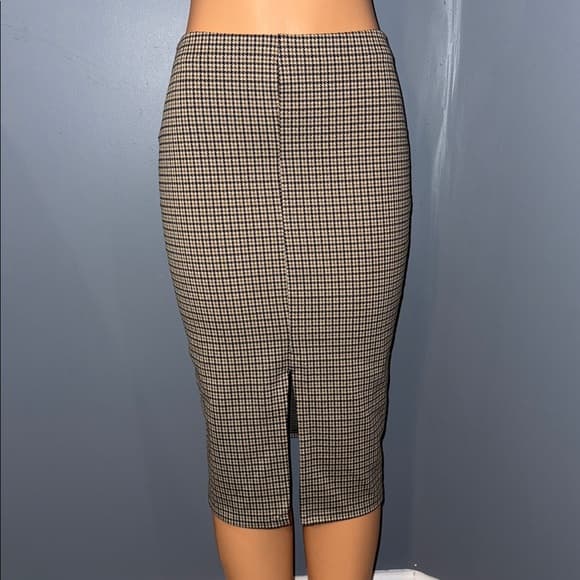 Chic H&M Plaid Pencil Skirt - Size Small - Thumbnail 7