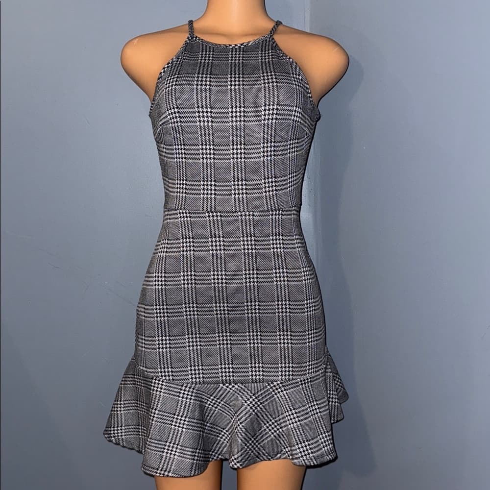Soprano Plaid Halter Dress - Size Small - Thumbnail 5