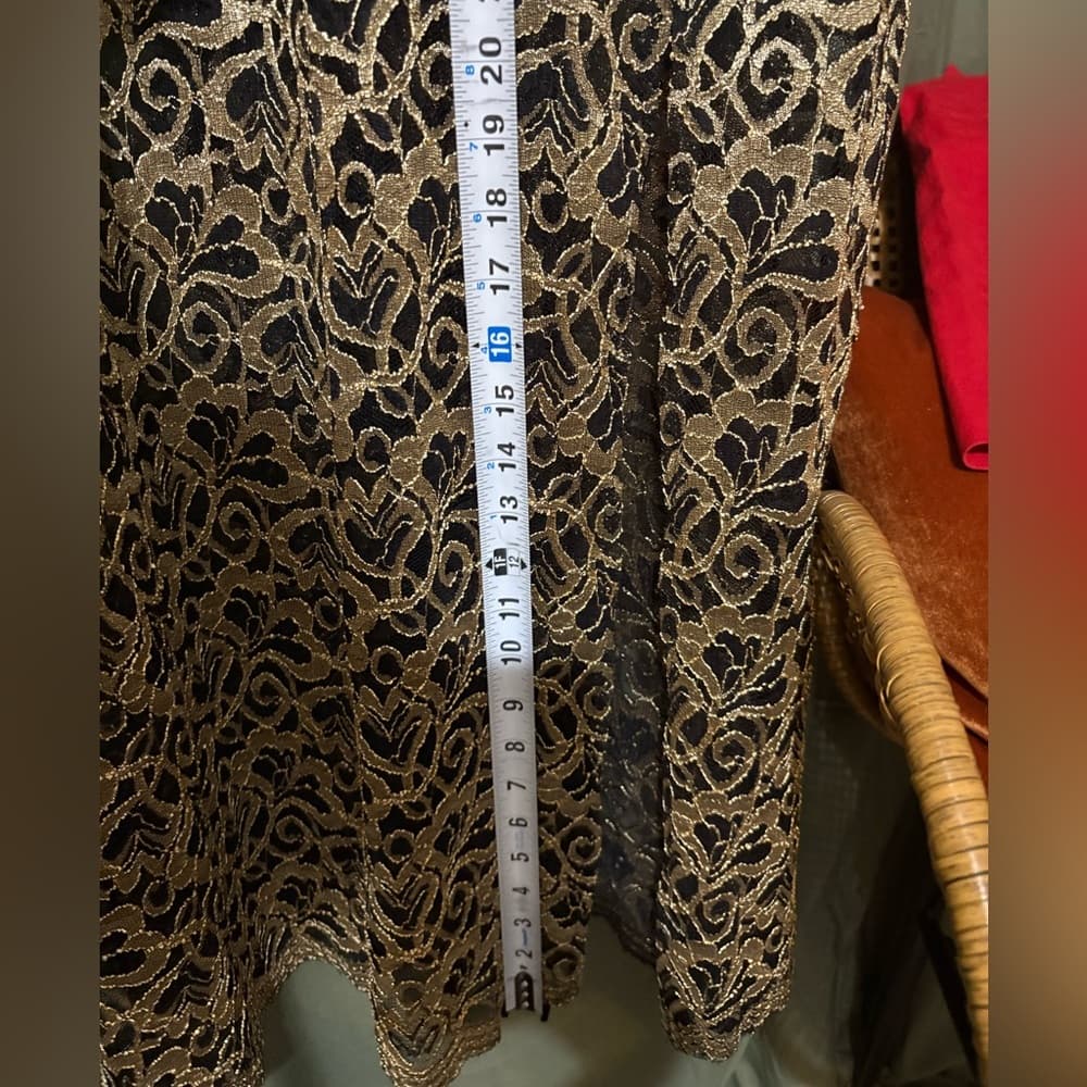 Enfocus Studio Black and Gold Floral Maxi Dress - Thumbnail 11