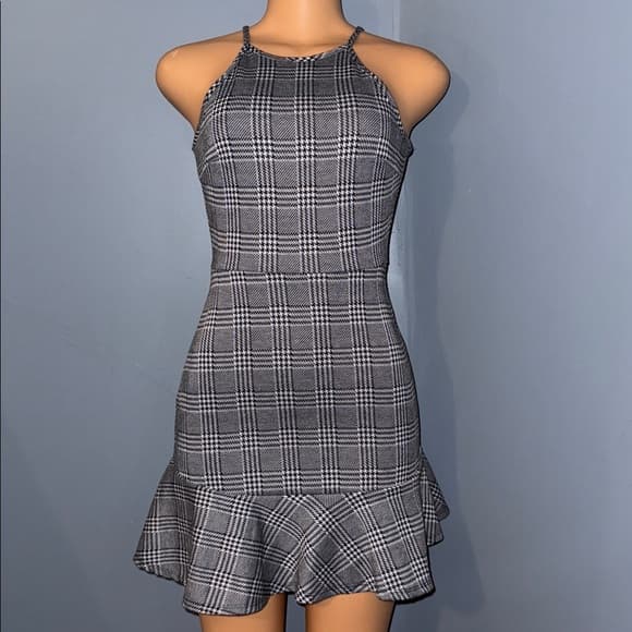 Soprano Plaid Halter Dress - Size Small - Thumbnail 6