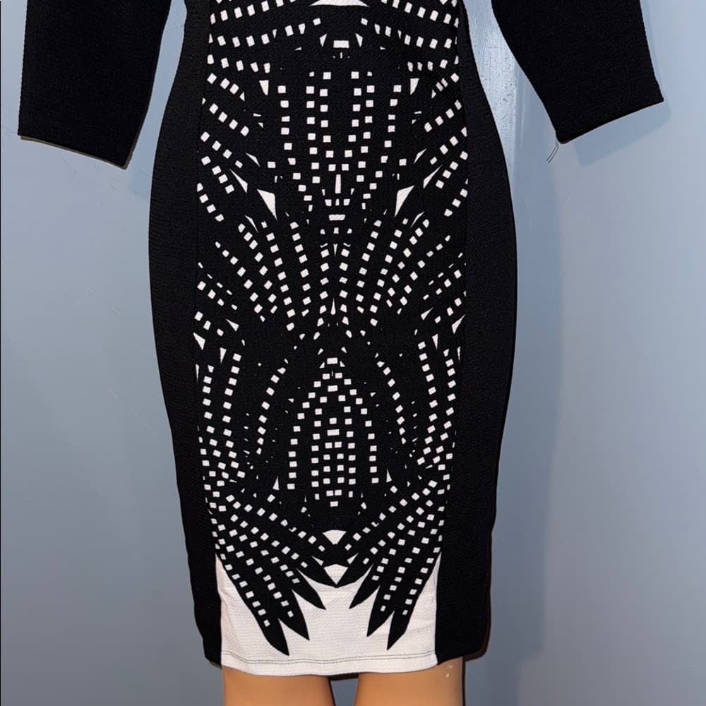 Elegant Black & White Dress by Sami & Jo - Size 1X - Thumbnail 2