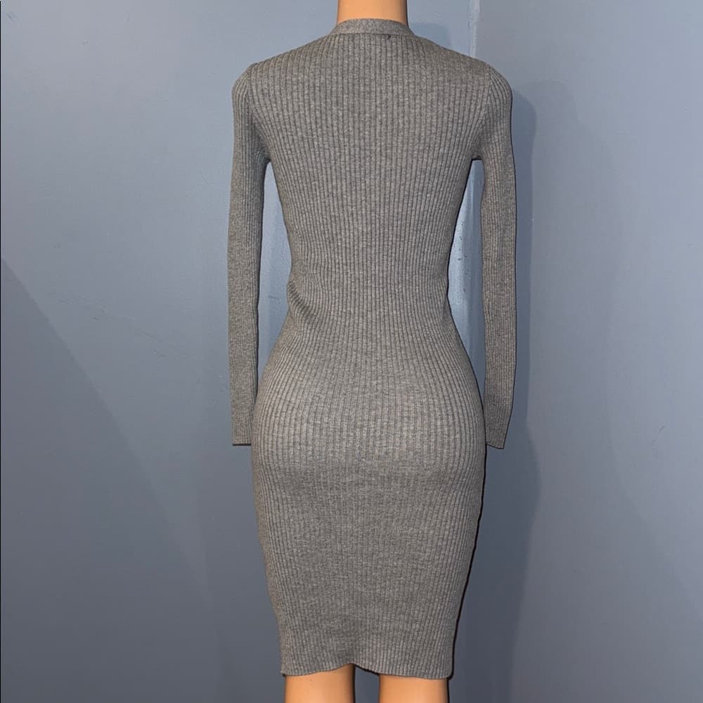 Chic Forever 21 Ribbed Button-Down Dress - Size Small - Thumbnail 4