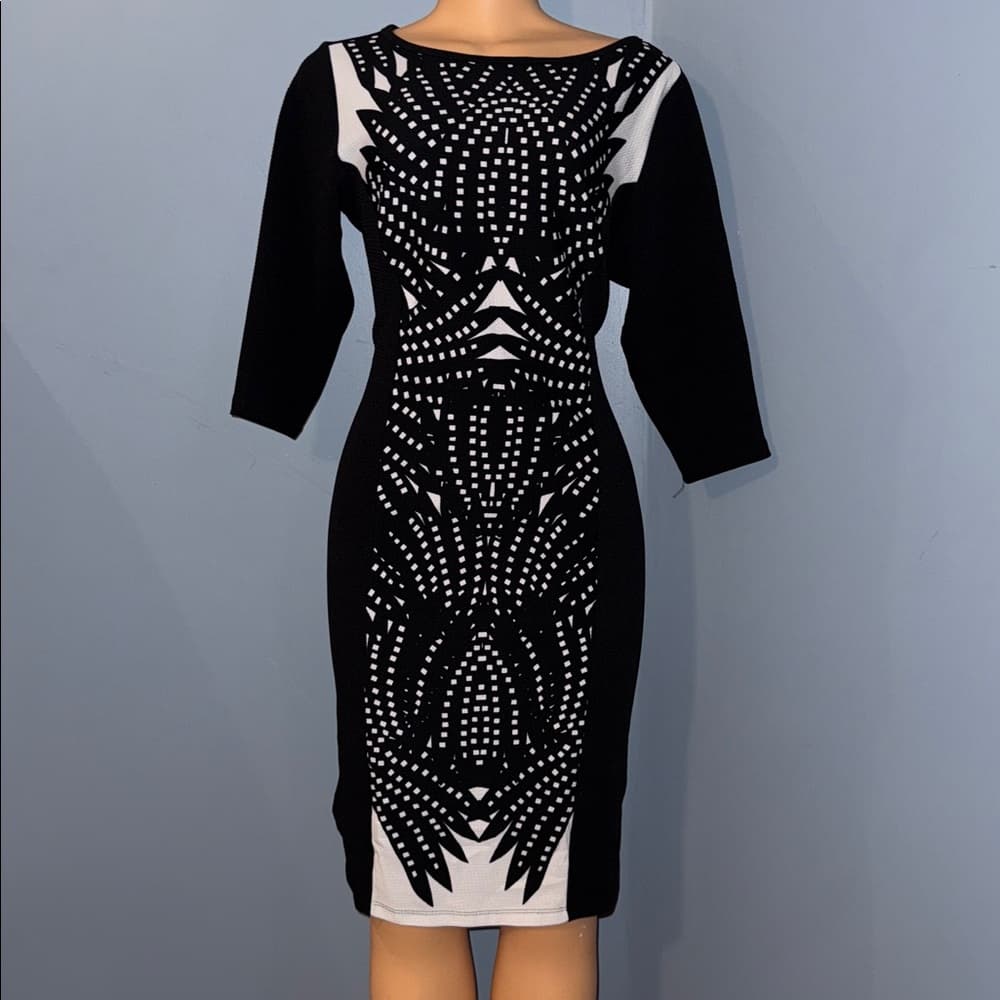 Elegant Black & White Dress by Sami & Jo - Size 1X - Thumbnail 6