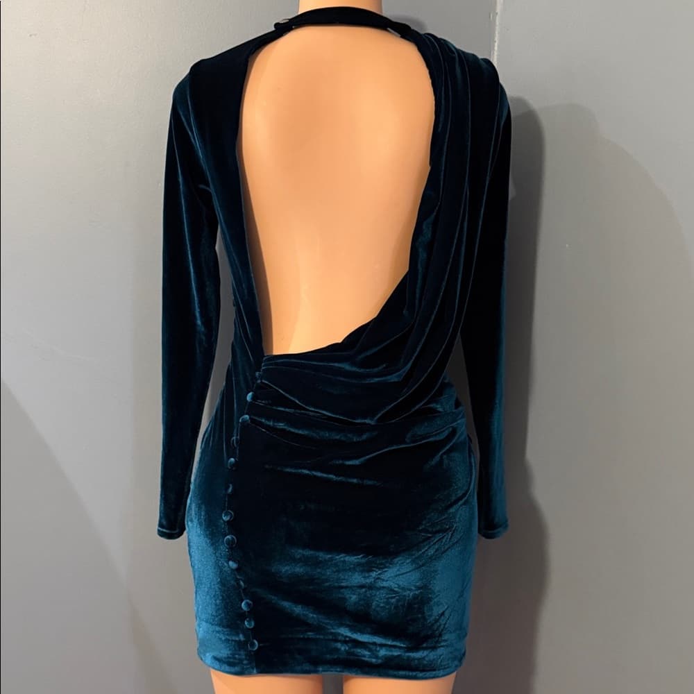 House of London Velvet Dress - Size Small - Thumbnail 4