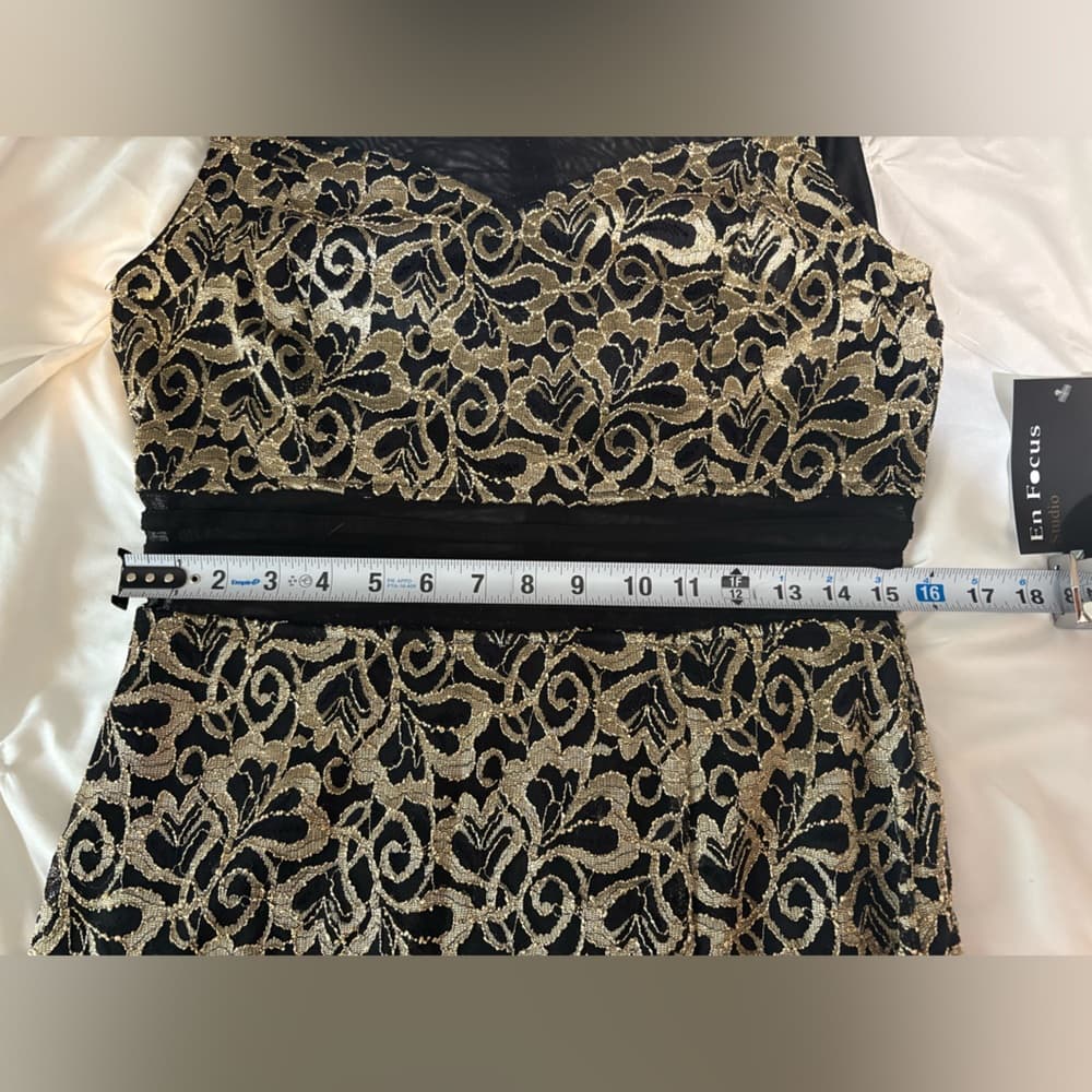 Enfocus Studio Black and Gold Floral Maxi Dress - Thumbnail 9