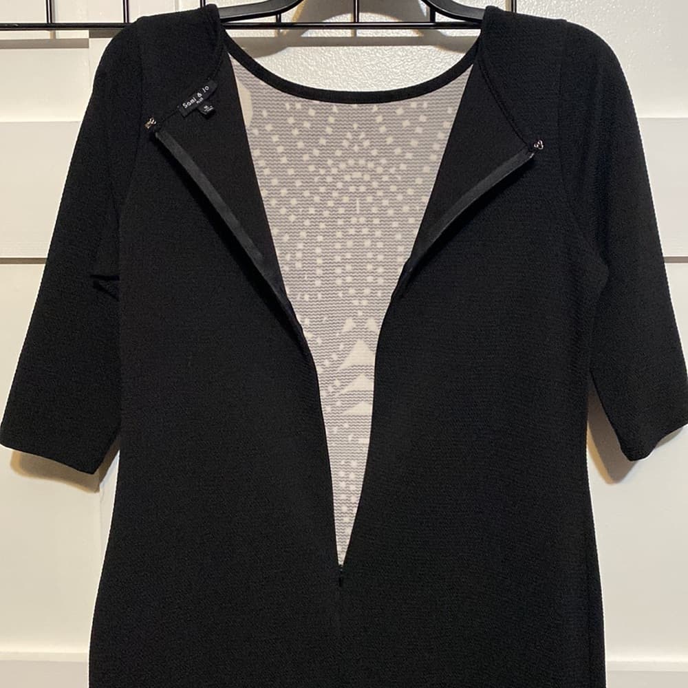 Elegant Black & White Dress by Sami & Jo - Size 1X - Thumbnail 4