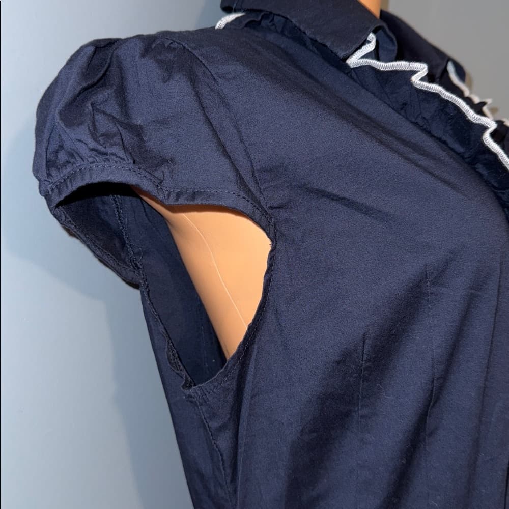 Chic Yellow Star Navy Dress - Size Large - Thumbnail 3