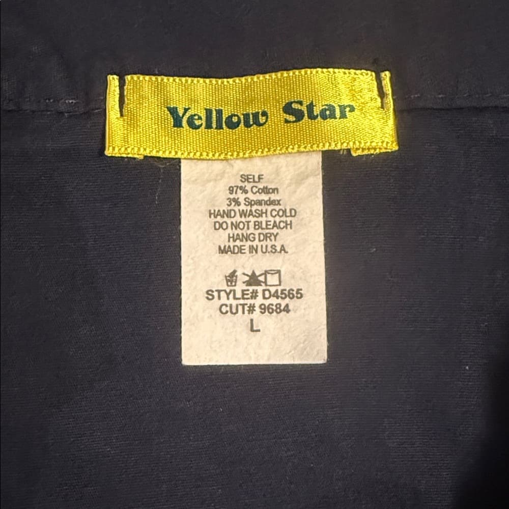 Chic Yellow Star Navy Dress - Size Large - Thumbnail 4