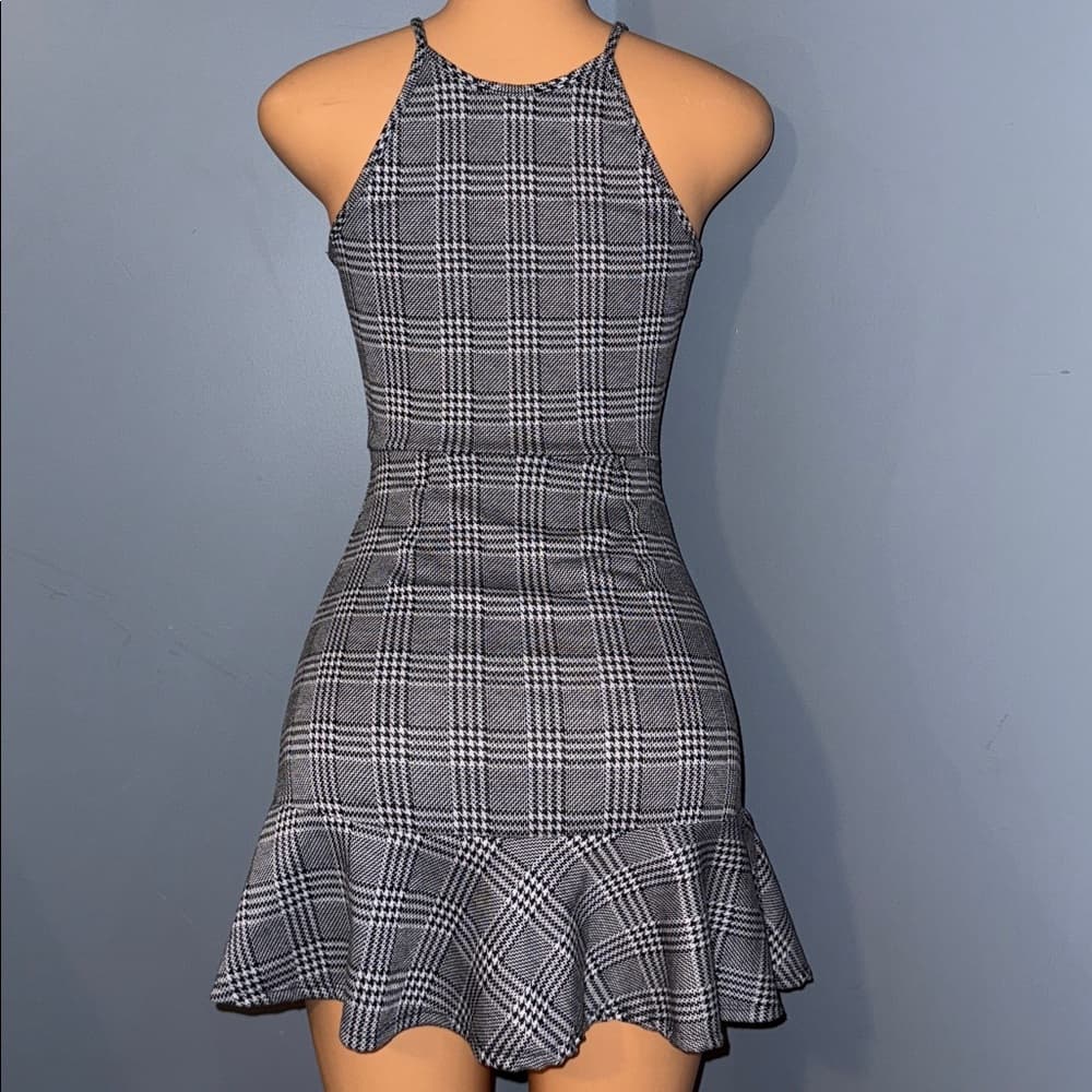Soprano Plaid Halter Dress - Size Small - Thumbnail 2