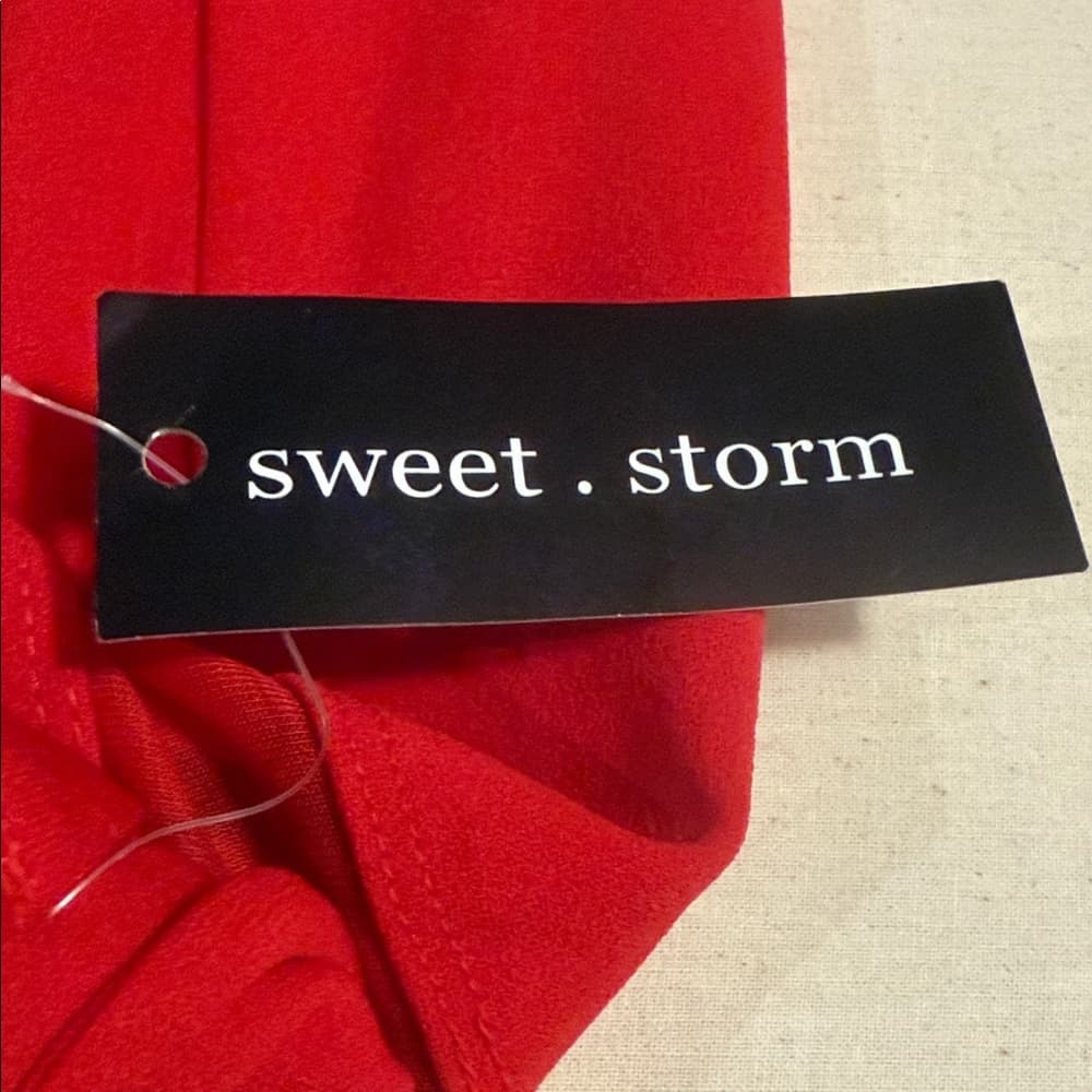 Sweet Storm Red & Sheer Dress - Thumbnail 6
