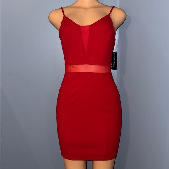 Sweet Storm Red & Sheer Dress - Thumbnail 8