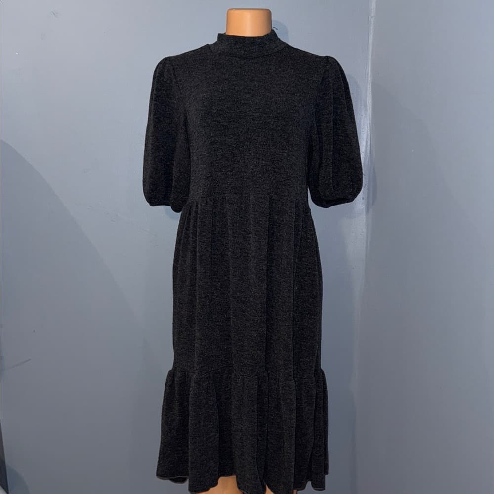 Zara Puff Sleeve Midi Dress - Size Small - Thumbnail 5