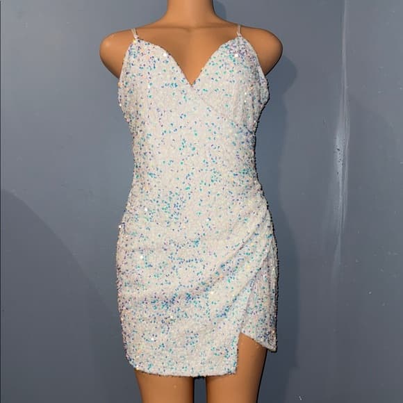 Elegant Sequin Spaghetti Strap Dress - Thumbnail 9