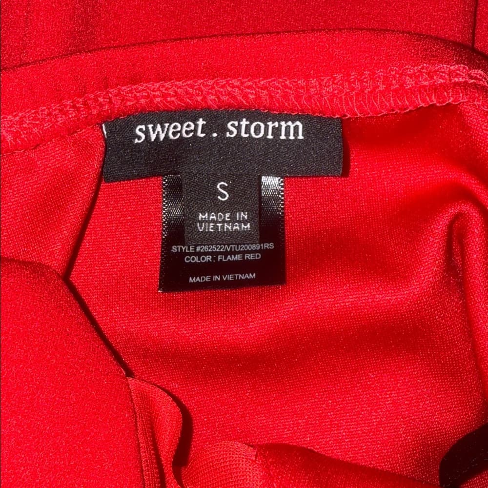 Sweet Storm Red & Sheer Dress - Thumbnail 5