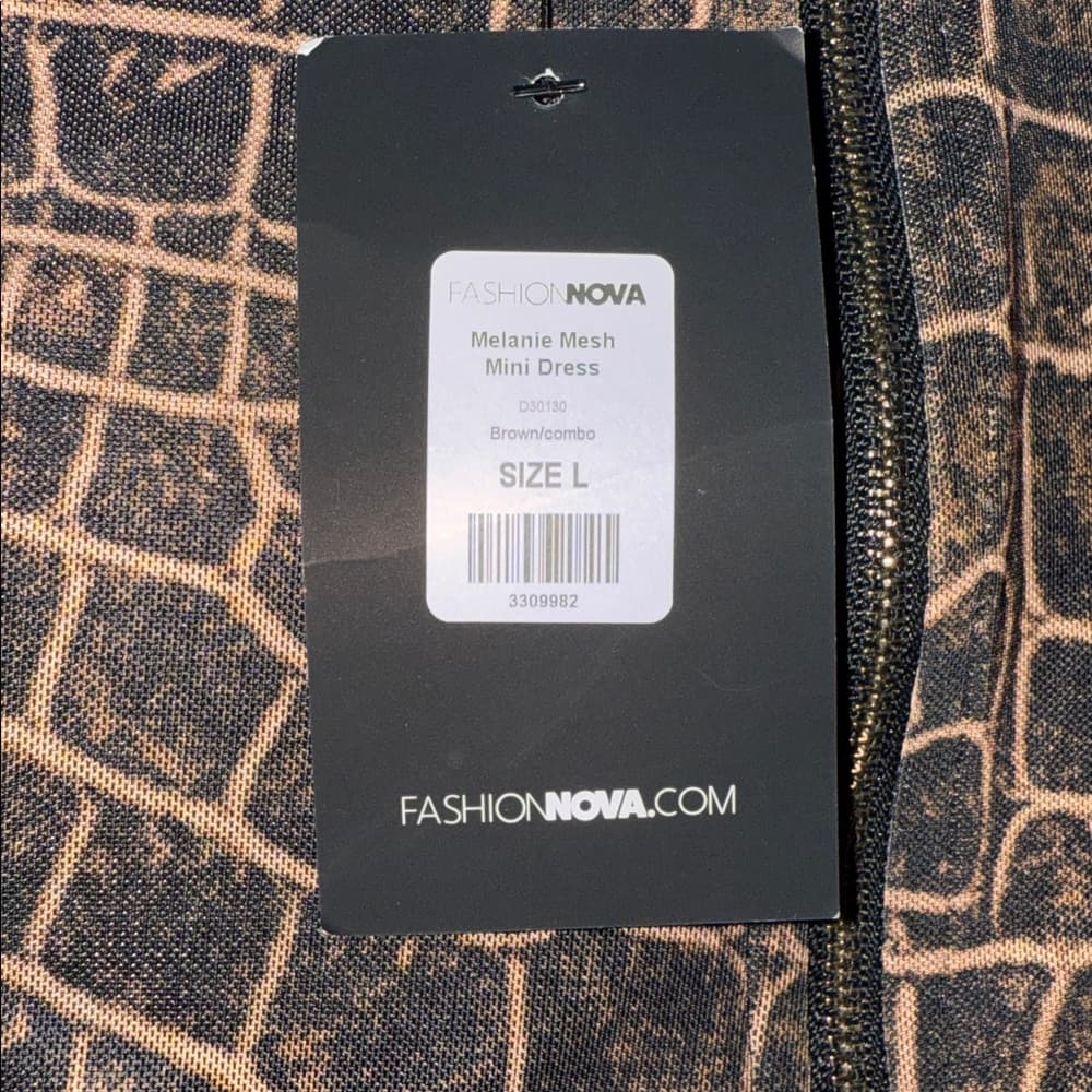 Fashion Nova Croc Print Dress - Size Large - Thumbnail 6
