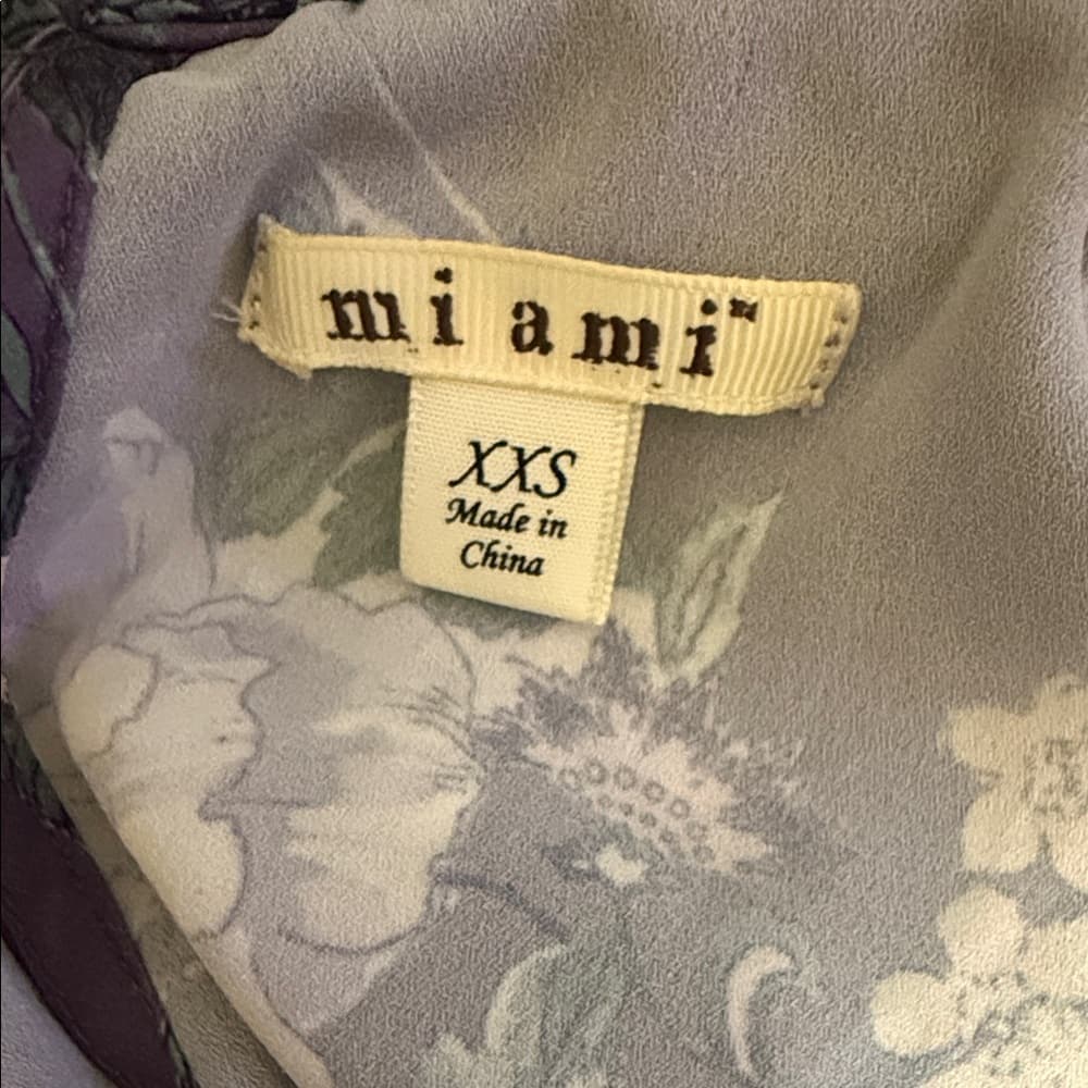 Miami Purple Floral Mini Dress - Thumbnail 2