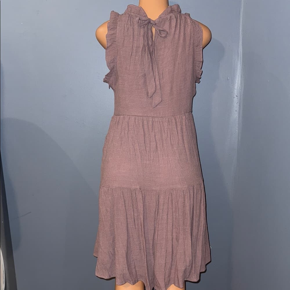 Cambery Sleeveless Ruffle Trim Dress - Size Large - Thumbnail 6