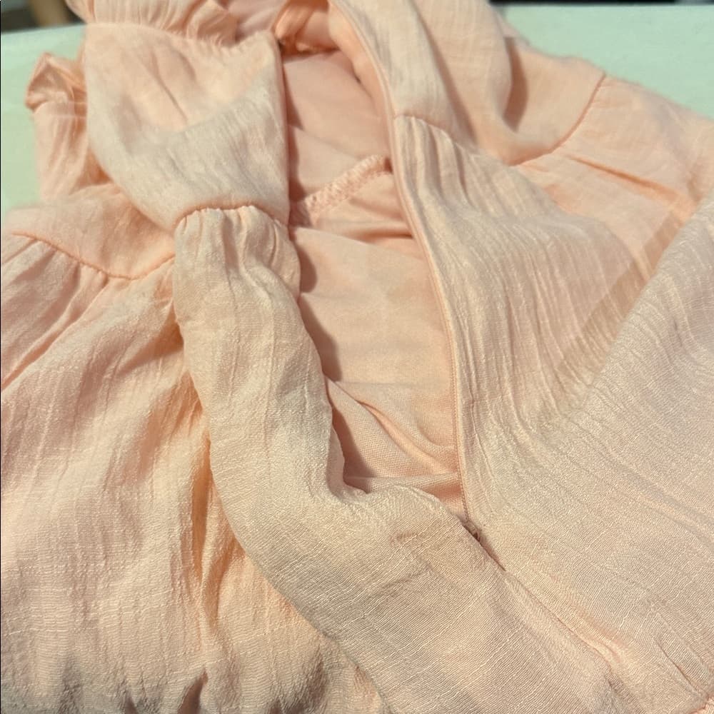 Chembery Pink Ruffle Sleeveless Dress - Size Large - Thumbnail 8