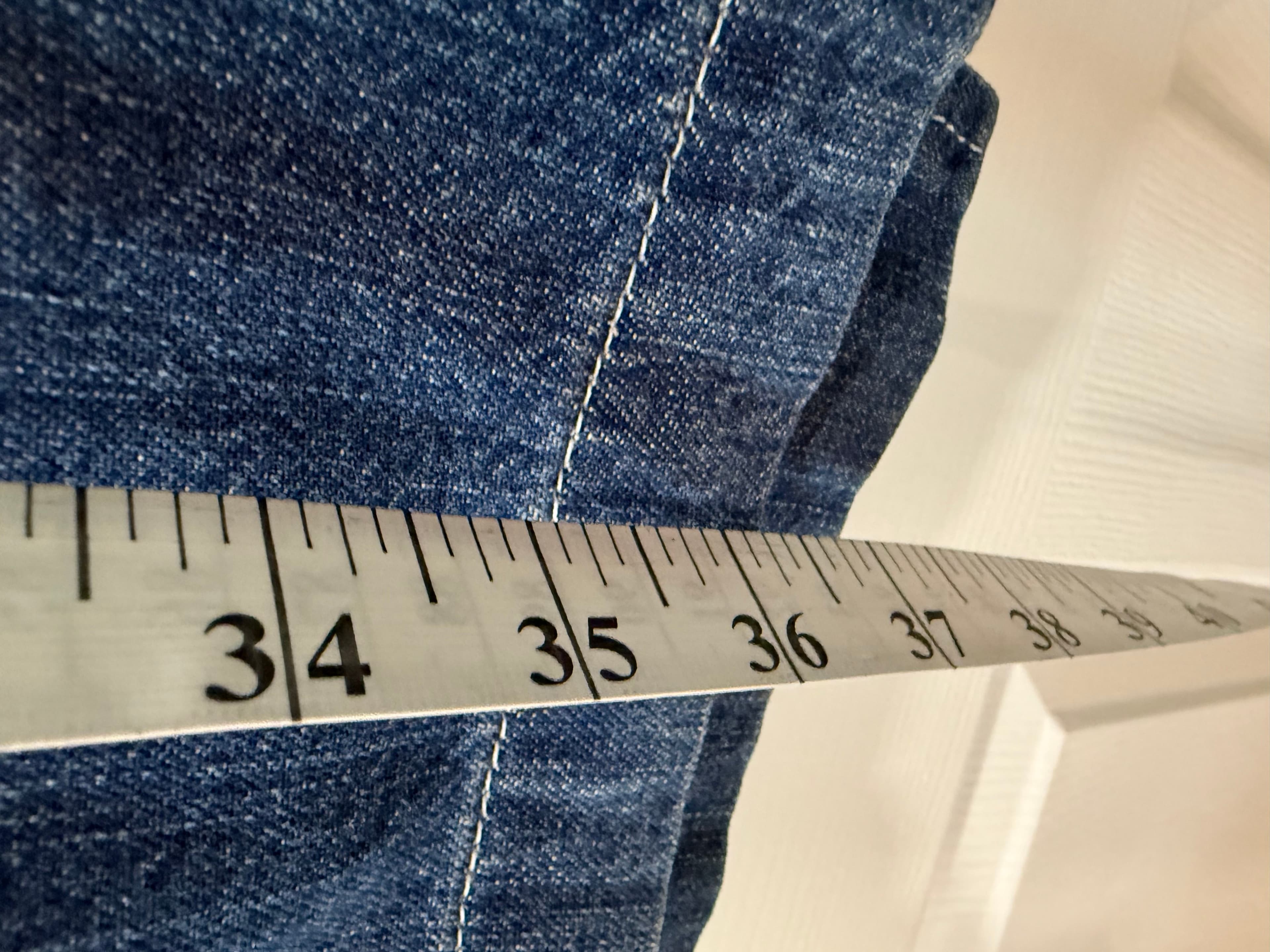 Denim Maxi Skirt with Front Pockets - Thumbnail 2
