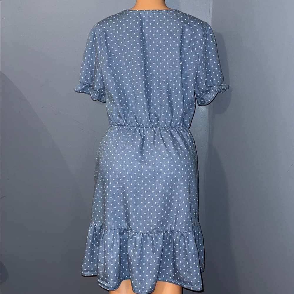 Robert Louis Polka Dot Button-Up Dress - Size large - Thumbnail 5