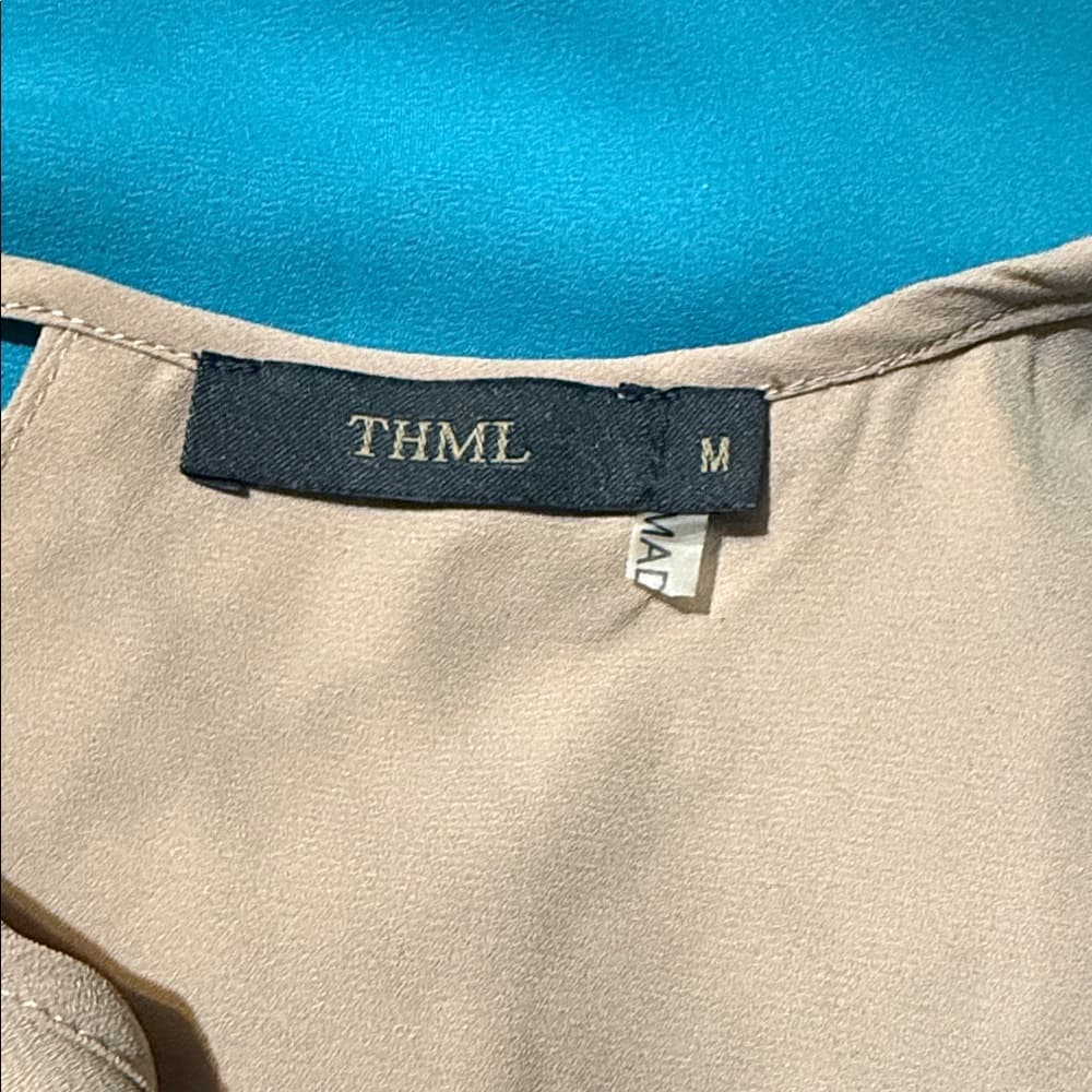 THML Teal Mini Dress with Geometric Straps - Thumbnail 3