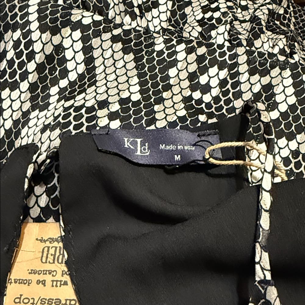 Monochrome Halter Mini Dress - Thumbnail 6