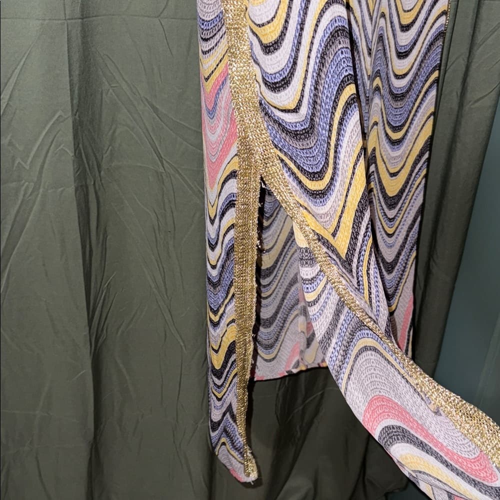 Ashley Stewart Vibrant Wave Dress in Yellow and Black - Thumbnail 2