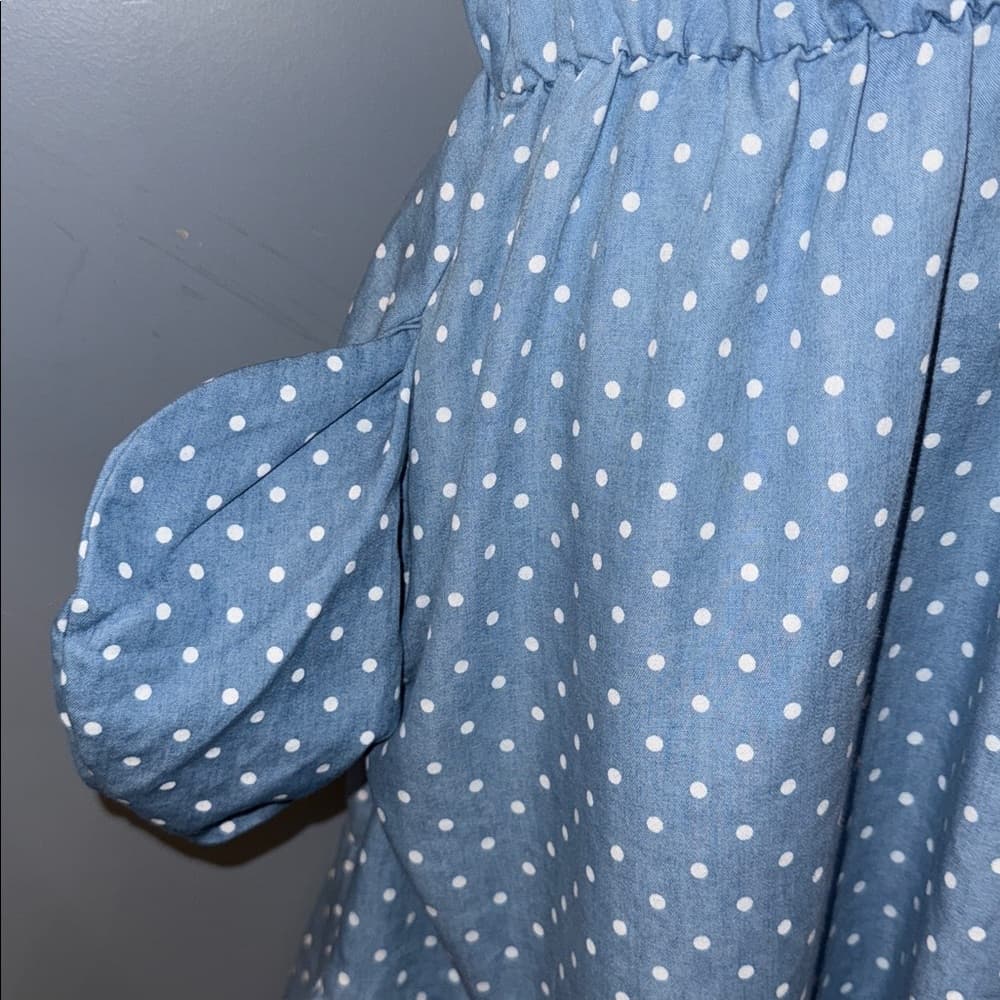 Robert Louis Polka Dot Button-Up Dress - Size large - Thumbnail 4