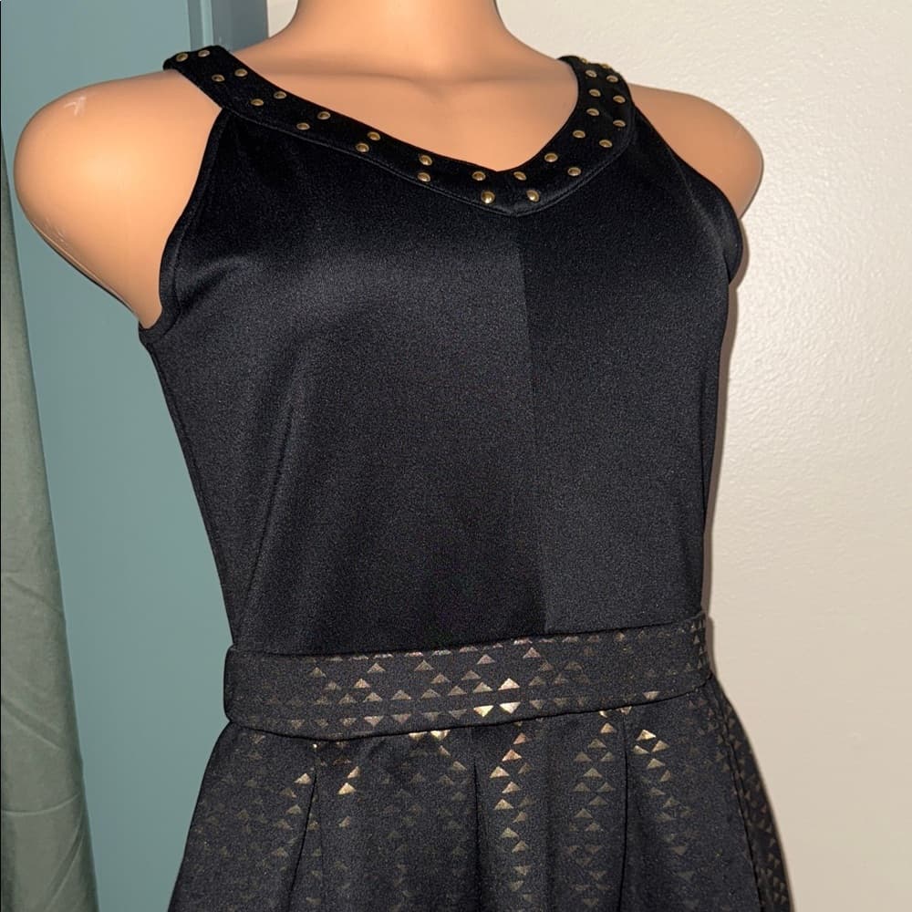 Epic Threads Black Studded Mini Dress - Thumbnail 2