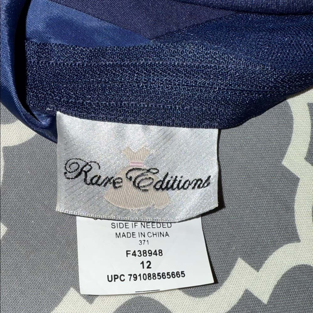 Rare Editions Navy Blue Halter Mini Dress - Thumbnail 5
