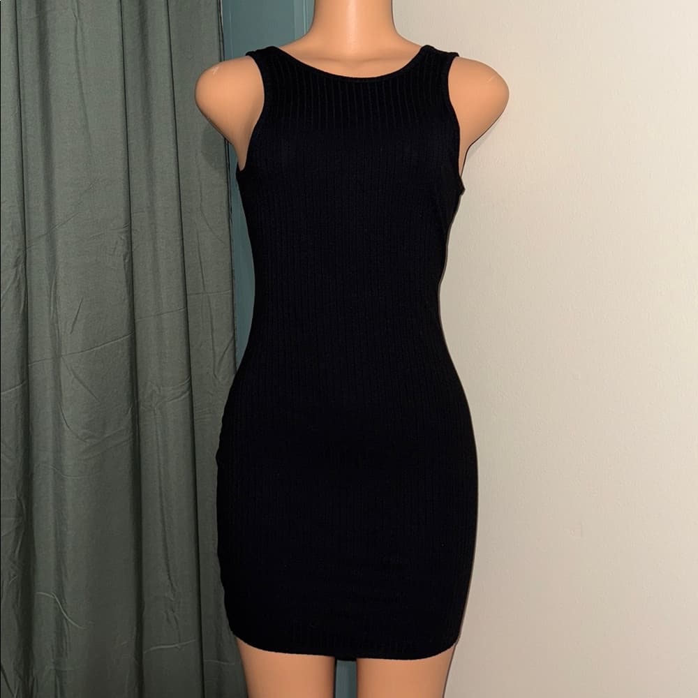 Black lined tank top dress - Thumbnail 4