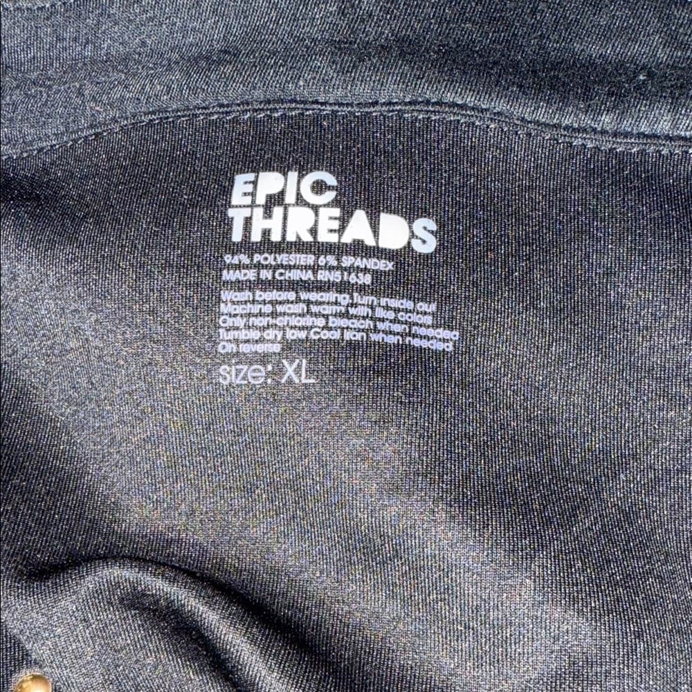 Epic Threads Black Studded Mini Dress - Thumbnail 4