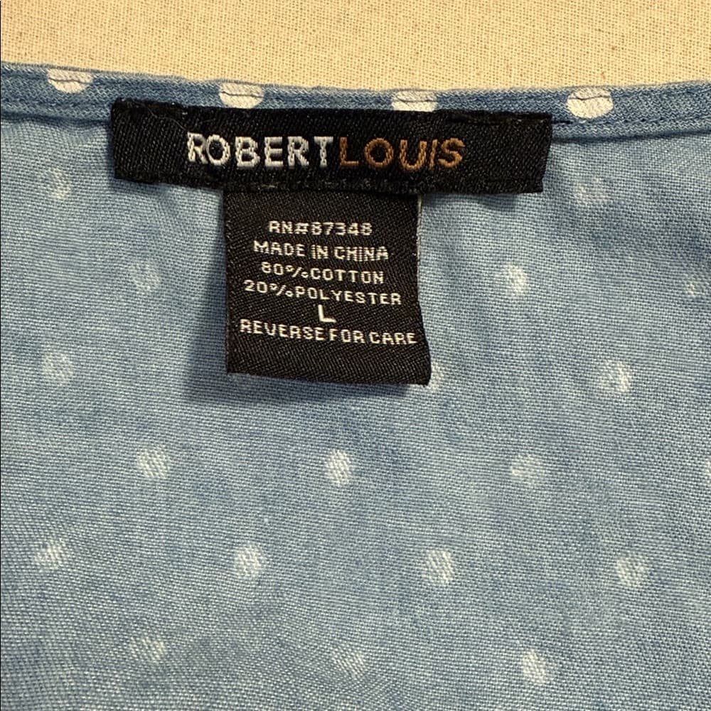 Robert Louis Polka Dot Button-Up Dress - Size large - Thumbnail 6