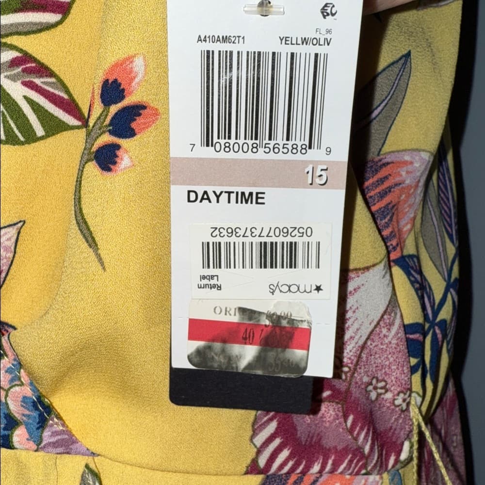NWT - Beautiful City Studio Yellow Lace Dress - Size 15 (Juniors) - Thumbnail 4