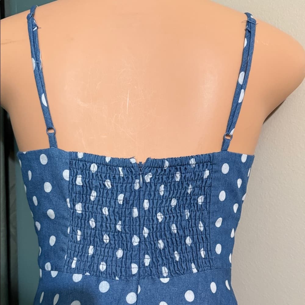DO+BE Blue Polka Dot Mini Dress - Thumbnail 2