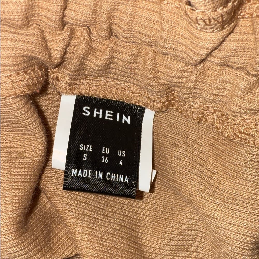 SHEIN Tan One-Shoulder Dress - Thumbnail 4